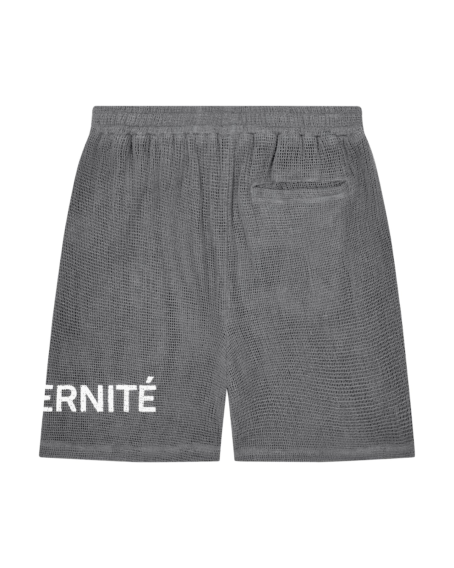 Washed Black Crochet Shorts