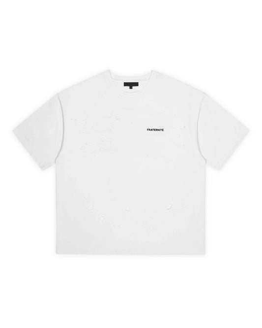 White Distressed Boxy T-Shirt
