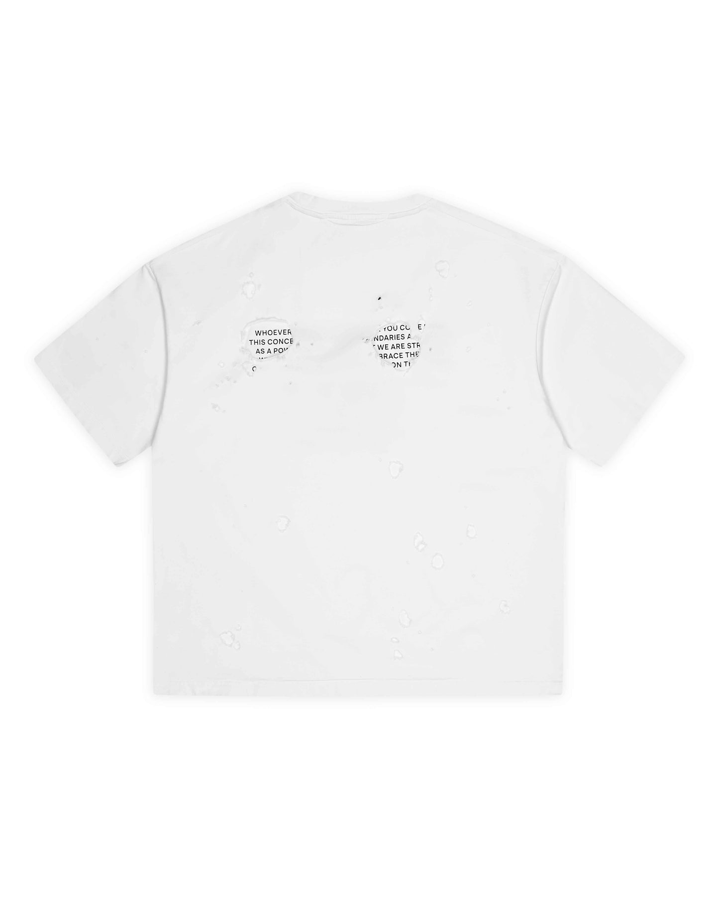 White Distressed Boxy T-Shirt