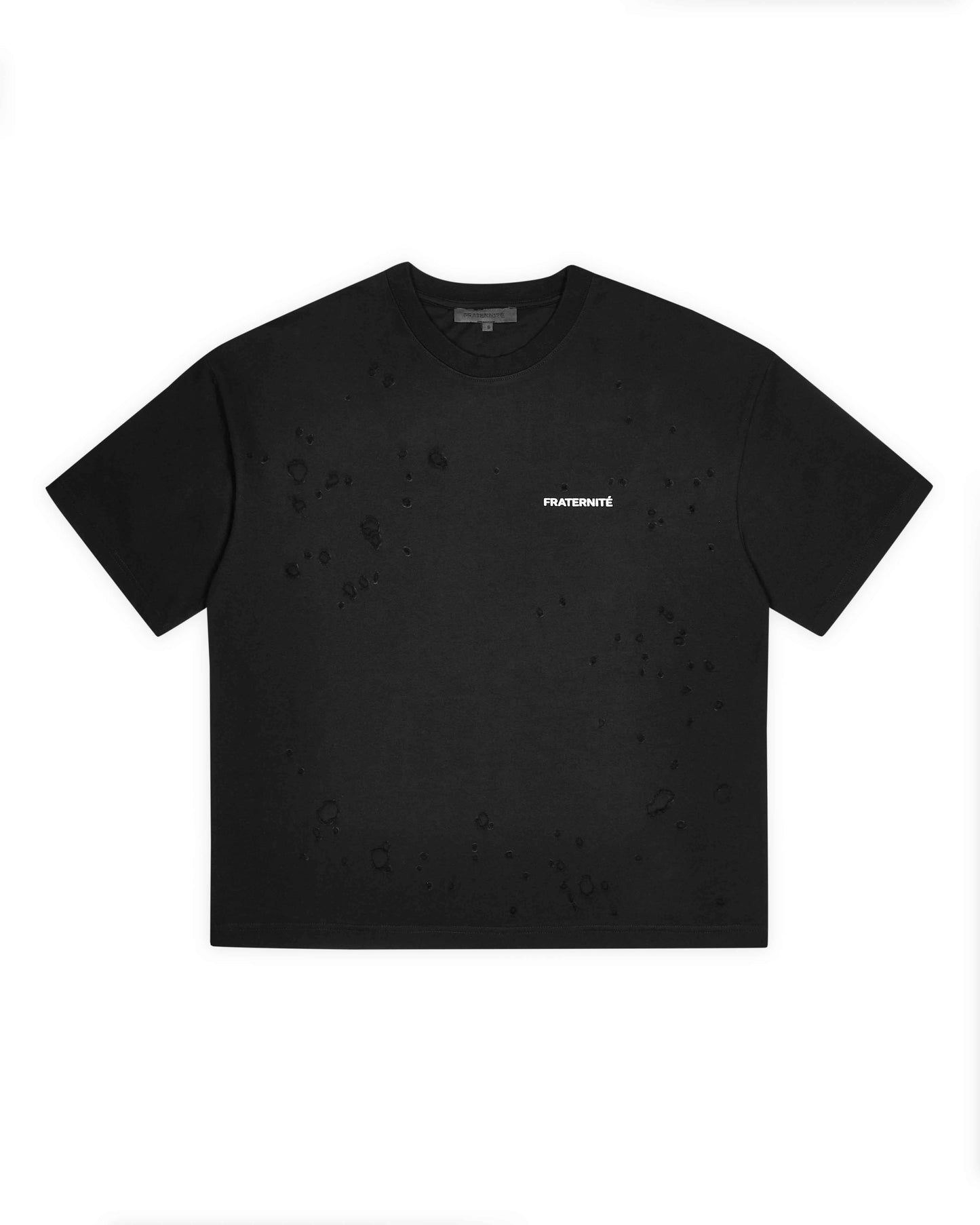Black Distressed Boxy T-Shirt