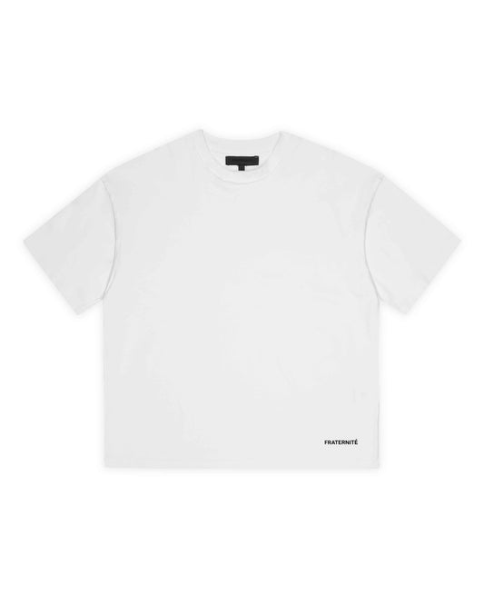 White Mock Neck Boxy T-Shirt