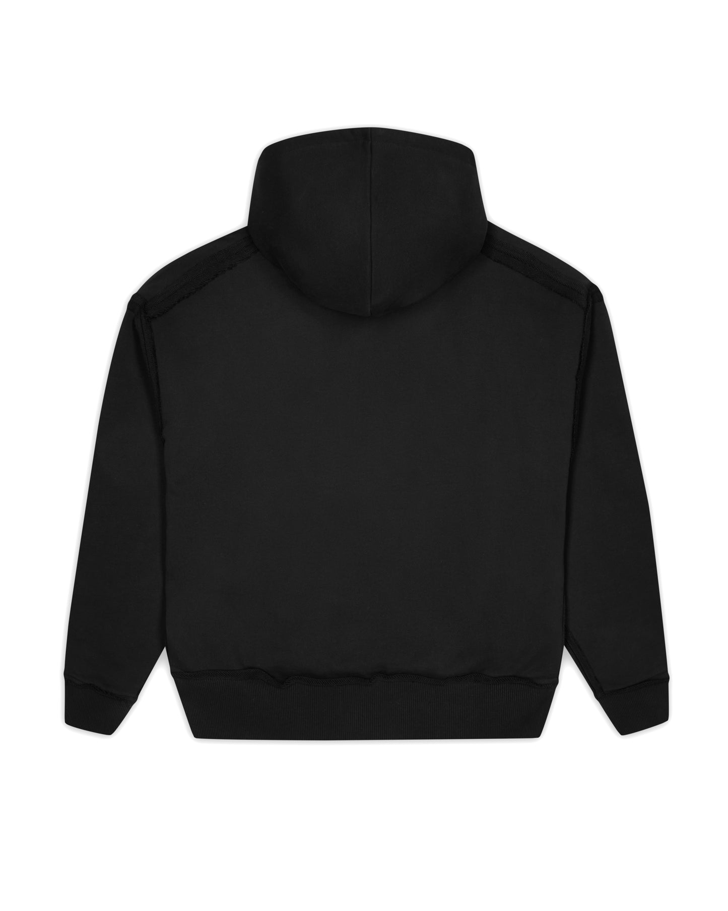 Jet Black Boxy Hoodie