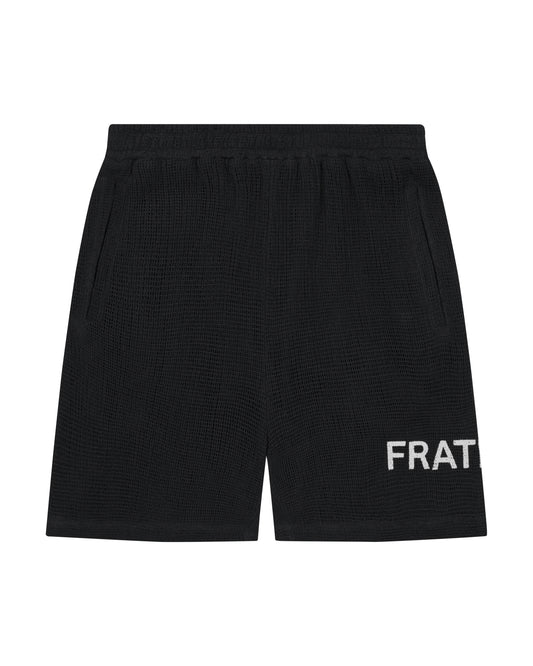 Jet Black Crochet Shorts