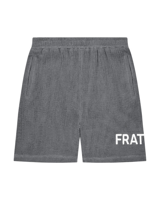 Washed Black Crochet Shorts