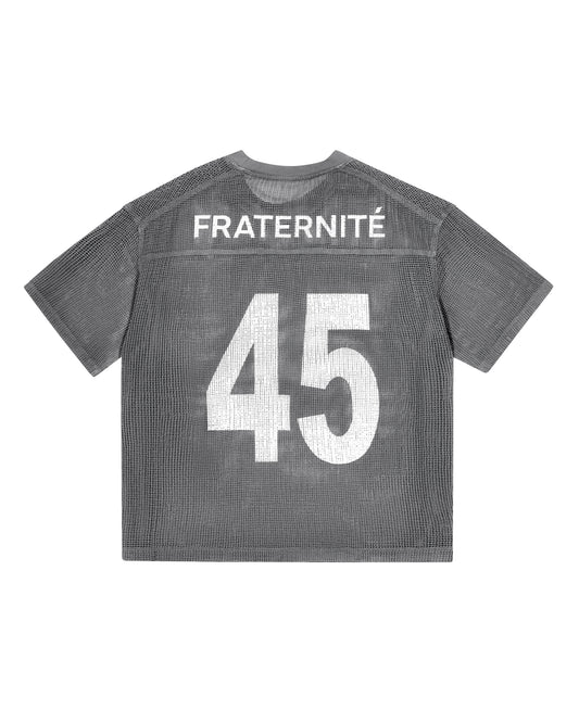 Washed Black Crochet T Shirt