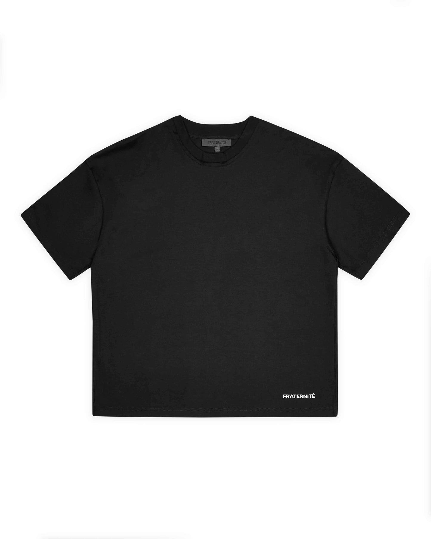 Black Mock Neck Boxy T-Shirt