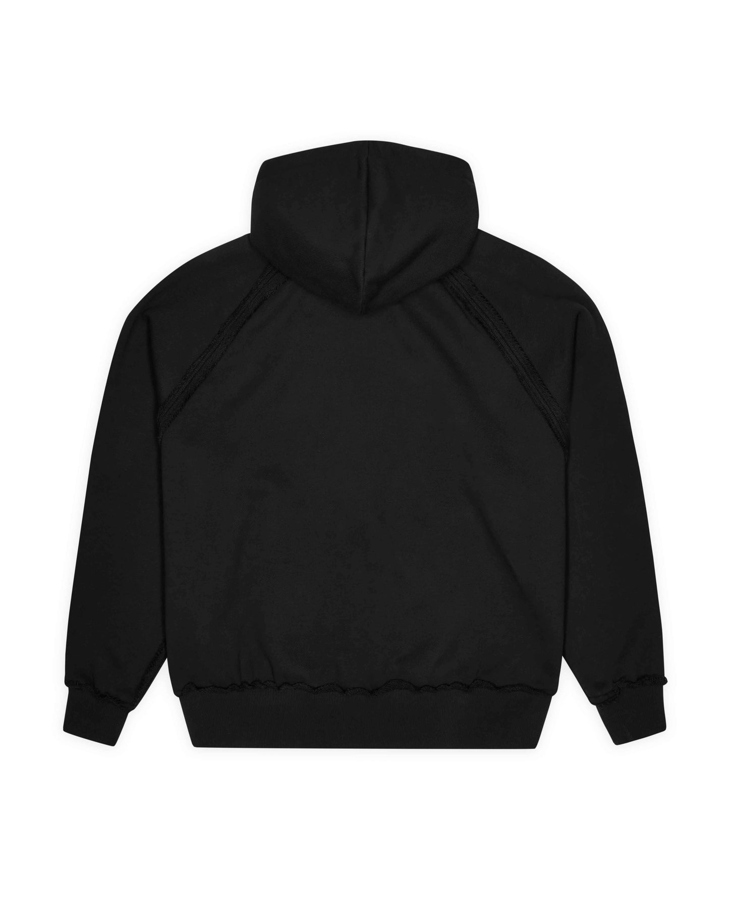 Jet Black Boxy Hoodie